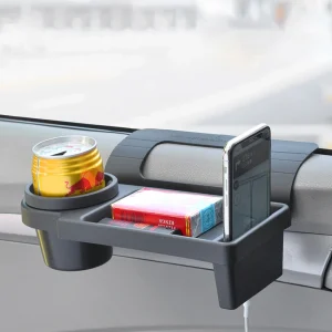 Side Door Window Phone Slot with Cup Holder