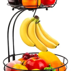Banana Hanger with Countertop Fruit Vegetables Basket