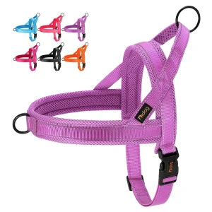 Mesh Nylon Dog Harness, Reflective Pet Harness with No Pull Dogs Vest and Quick Control Handle for Small Medium or Large Dogs