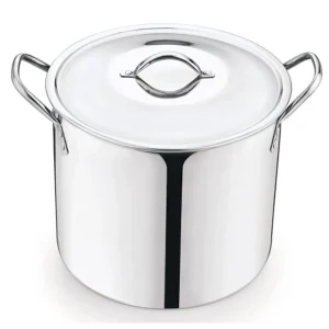 8 Quart Stainless Steel Stock Pot with Glass Metal Lid